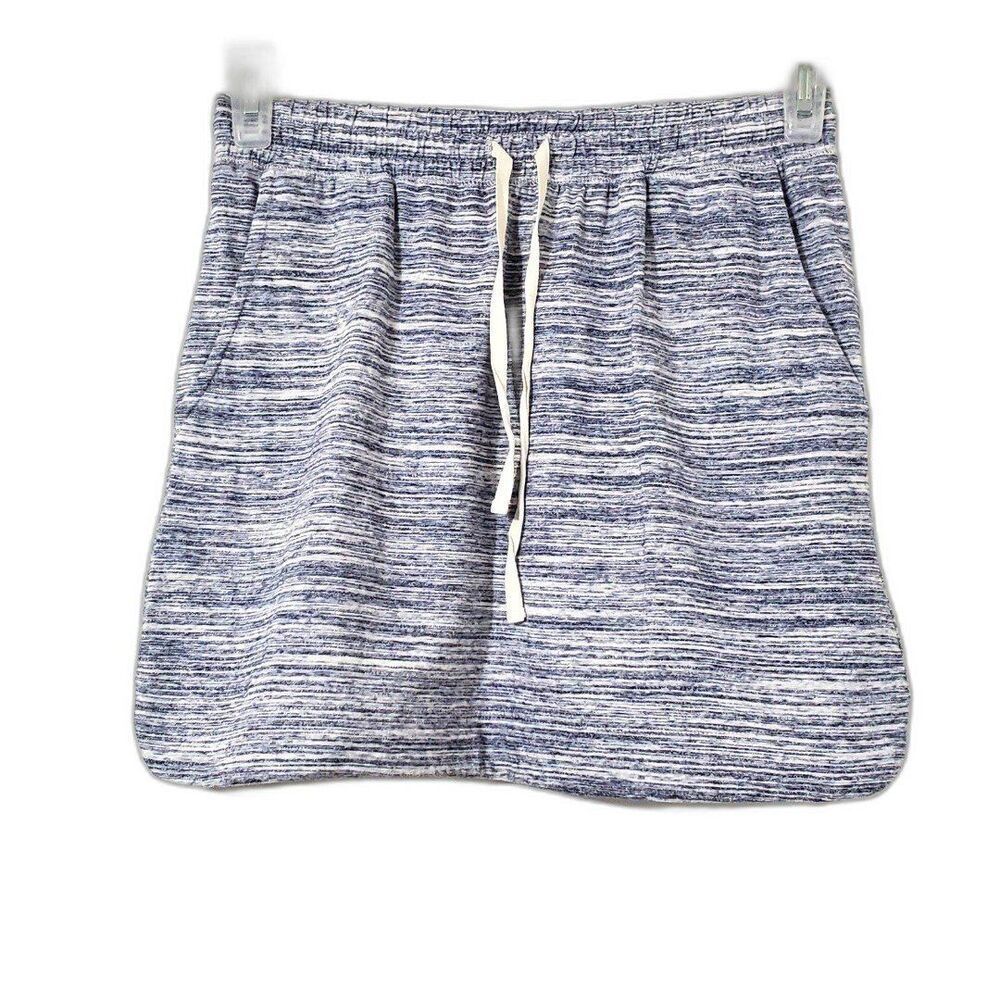 Ann Taylor LOFT Sz XS Heathered Stripe Drawstring Waist Sports Skirt